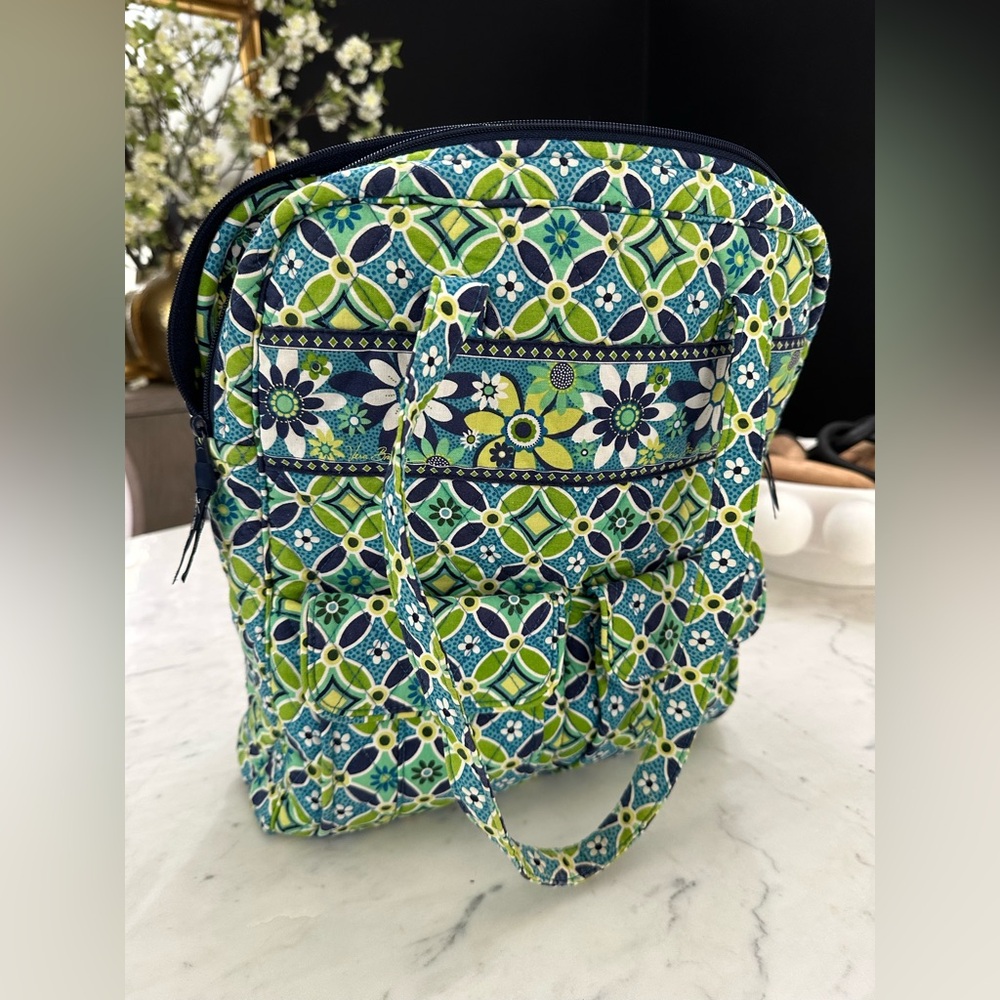 Vera Bradley Blue and Green Floral Backpack